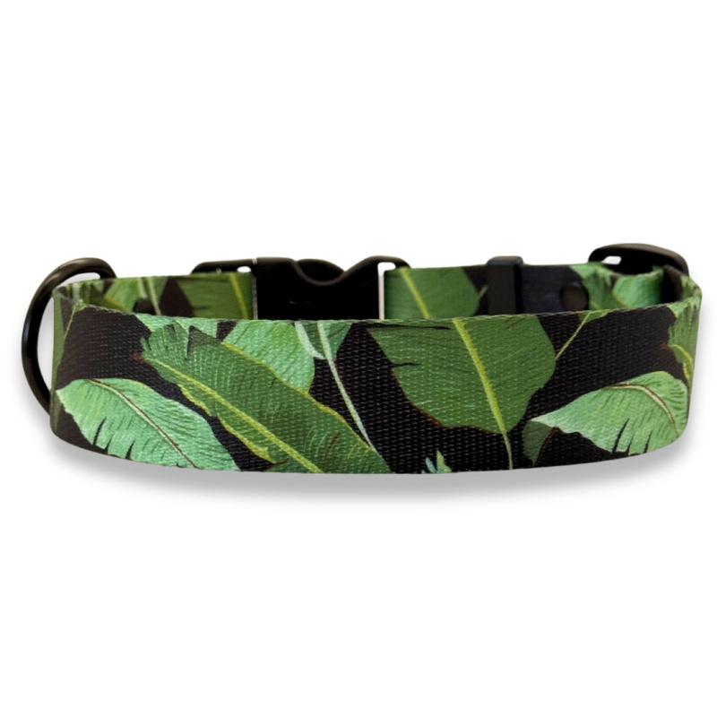 PafDog® Široký designový obojek pro psy Banana Leaf 3,8 cm PAF-975