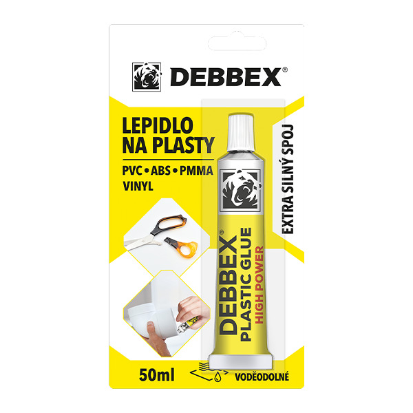 Lepidlo na plasty DEBBEX 60040DBX/ PLASTIC GLUE 50ml  blistr
