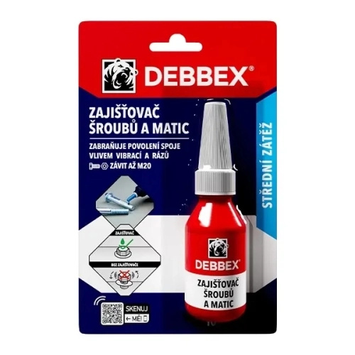 Debbex Zajištovač šroubů a matic 10ml