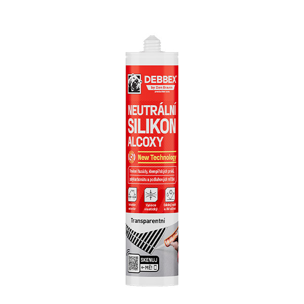 Silikon neutrální DEBBEX 306014BDX ALCOXY (new gener. PROFI) 280ml transparent
