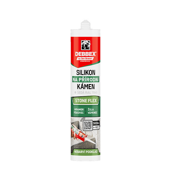 Silikon DEBBEX 30653DBX na přírodní kámen STONE FLEX 280ml šedý RAL7045