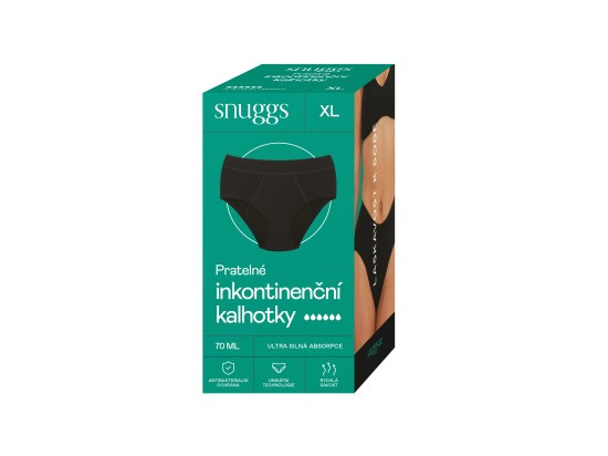 Snuggs Inkontinenční kalhotky vel. XL 1 ks černá