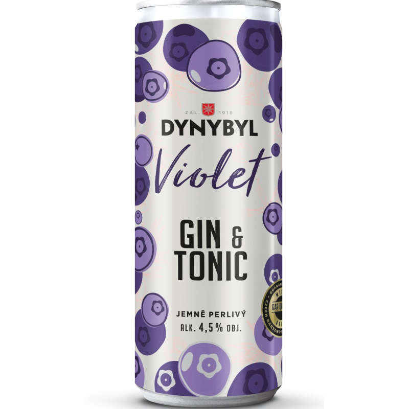 Dynybyl Gin & Tonic Violet Ready to Drink 4,5 % obj. plech