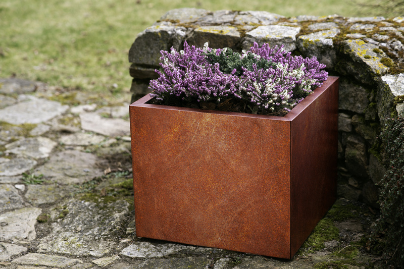 Zahradní květináč Corgarden CUBE 1001 60 x 60 x 50 cm Corten