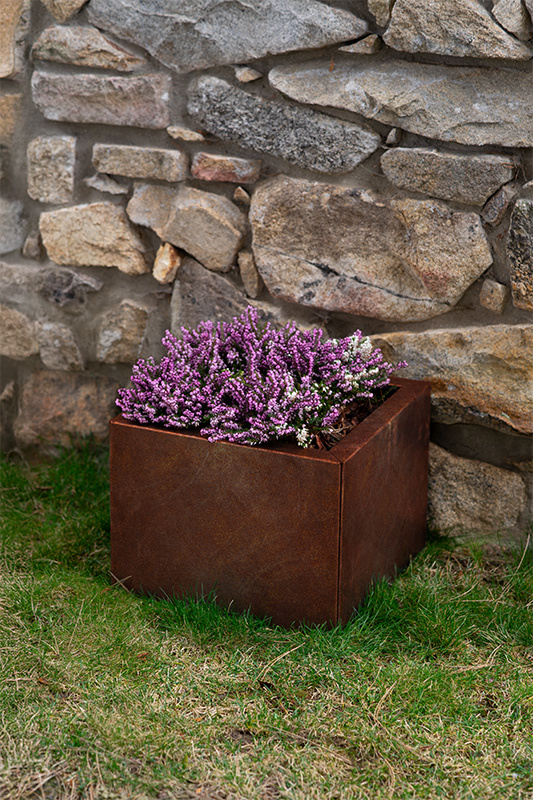 Zahradní květináč Corgarden CUBE 1002 40 x 40 x 30 cm Corten