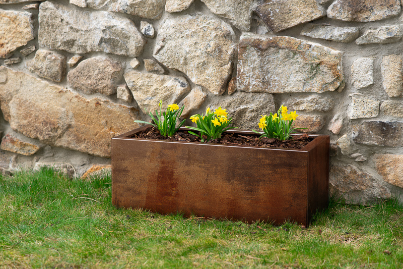 Zahradní květináč Corgarden LINE 1005 40 x 90 x 30 cm Corten