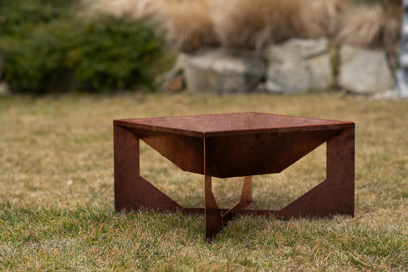 Zahradní ohniště Corgarden VENTO 1015 70 x 70 x 30 cm Corten