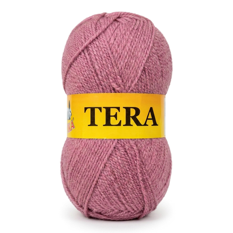 Pletací příze Vlnika TERA 63 pudrově růžová, klasická, 100g/310m