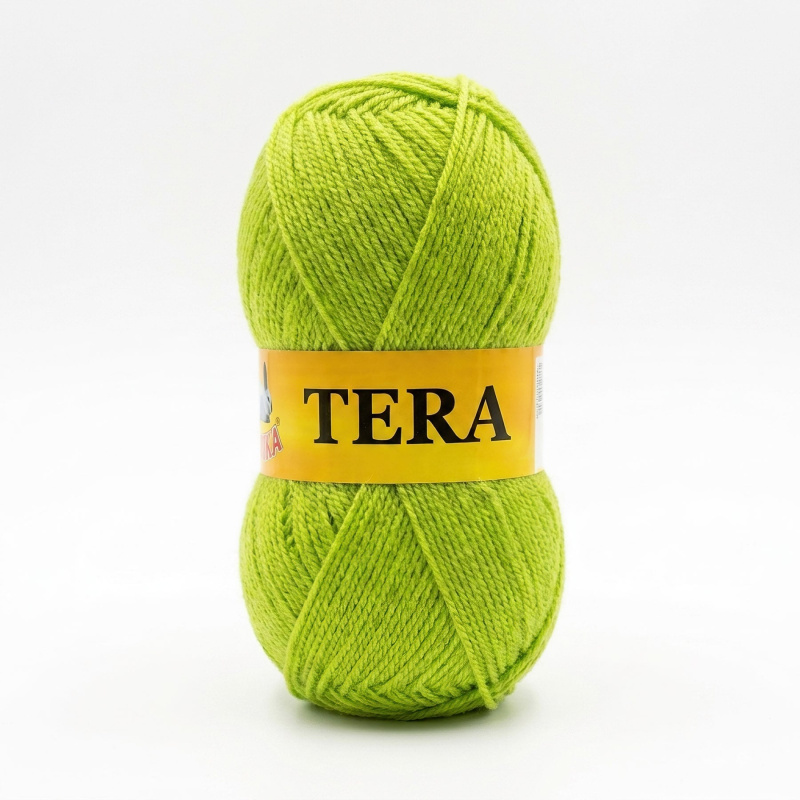 Pletací příze Vlnika TERA 96 zelená, klasická, 100g/310m
