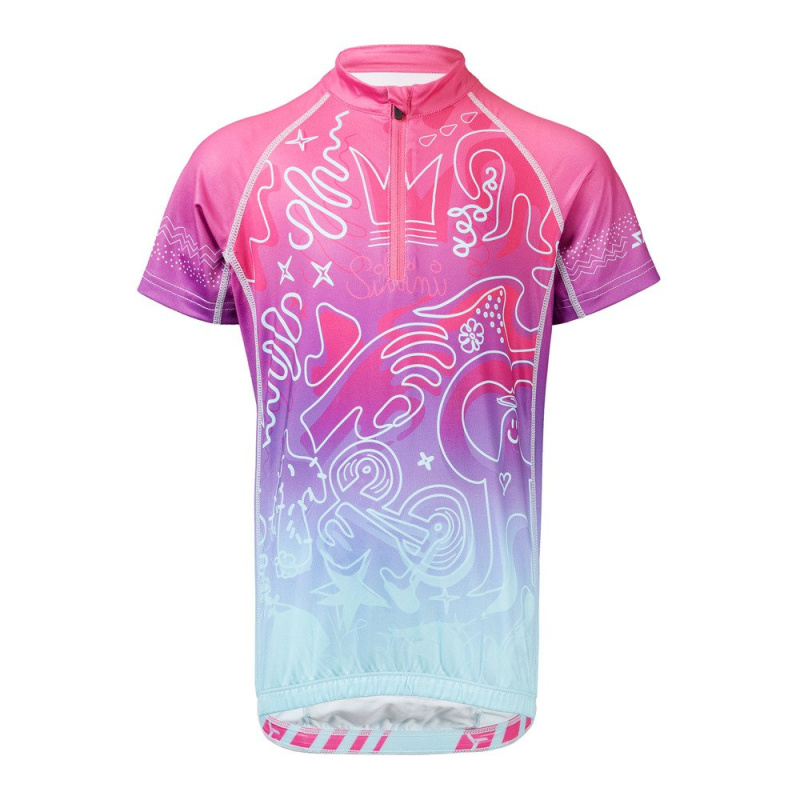 Dětský cyklo dres SILVINI Scrivia růžová Velikost: 110-116