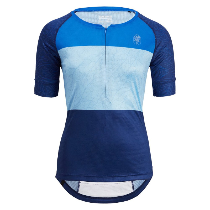 Dámský MTB dres SILVINI Stabina modrá Velikost: XS