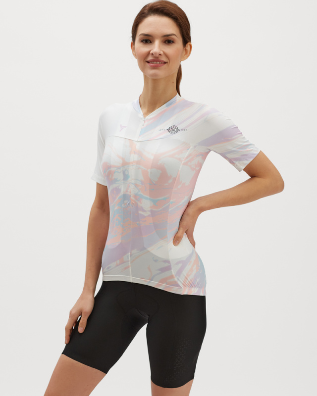 Dámský cyklo dres SILVINI Catirina bílá Velikost: XXL