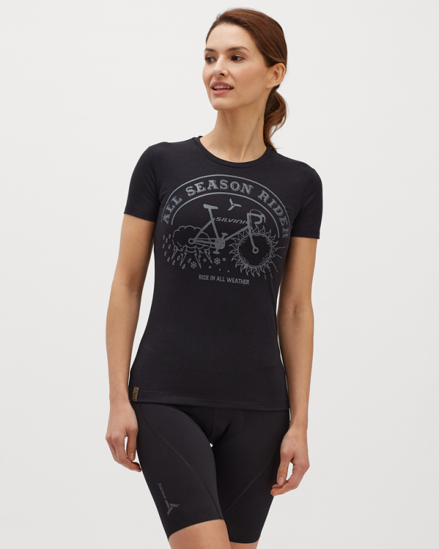 Dámské triko z PET materiálu SILVINI Pelori černá Velikost: S