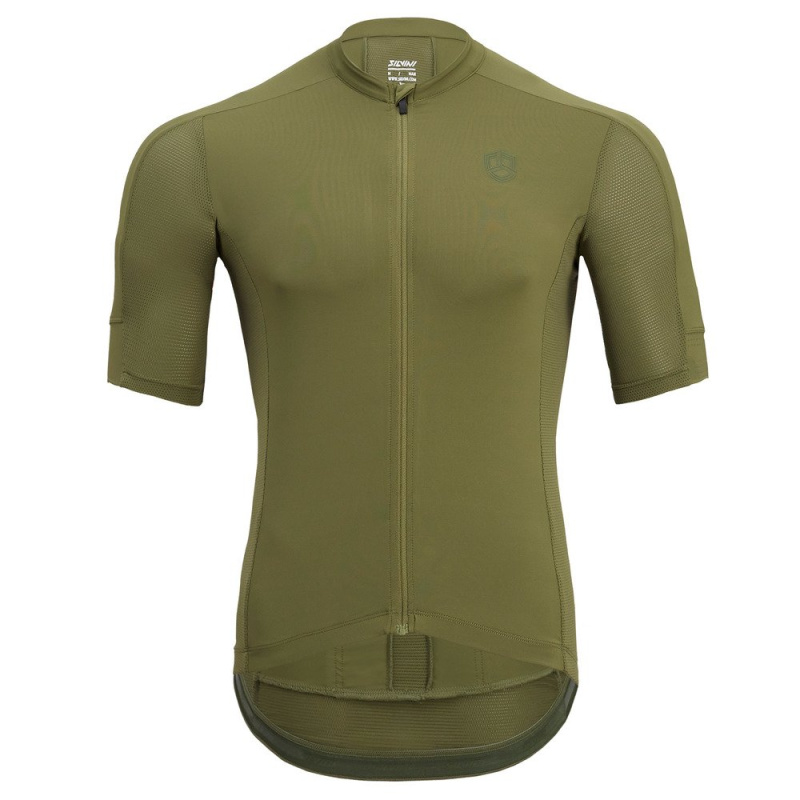 Pánský cyklo dres SILVINI Ceno zelená Velikost: 4XL