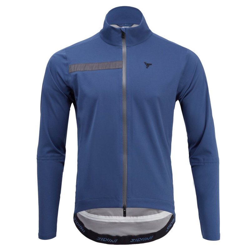 Pánská cyklo bunda SILVINI Tempesto modrá Velikost: 3XL