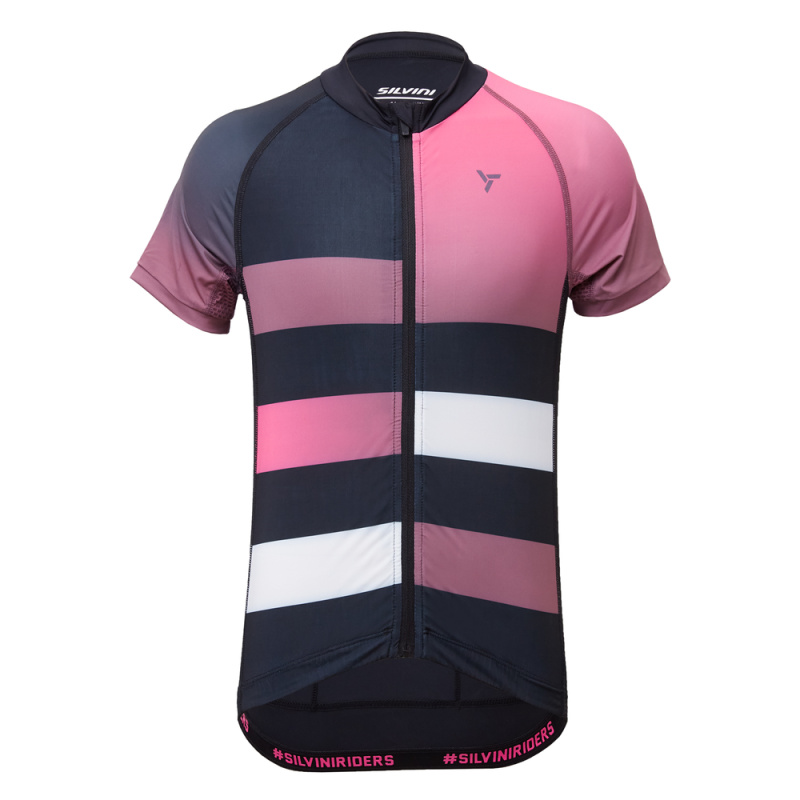 Dětský cyklo dres SILVINI Mazzani fialovočerná Velikost: 146-152