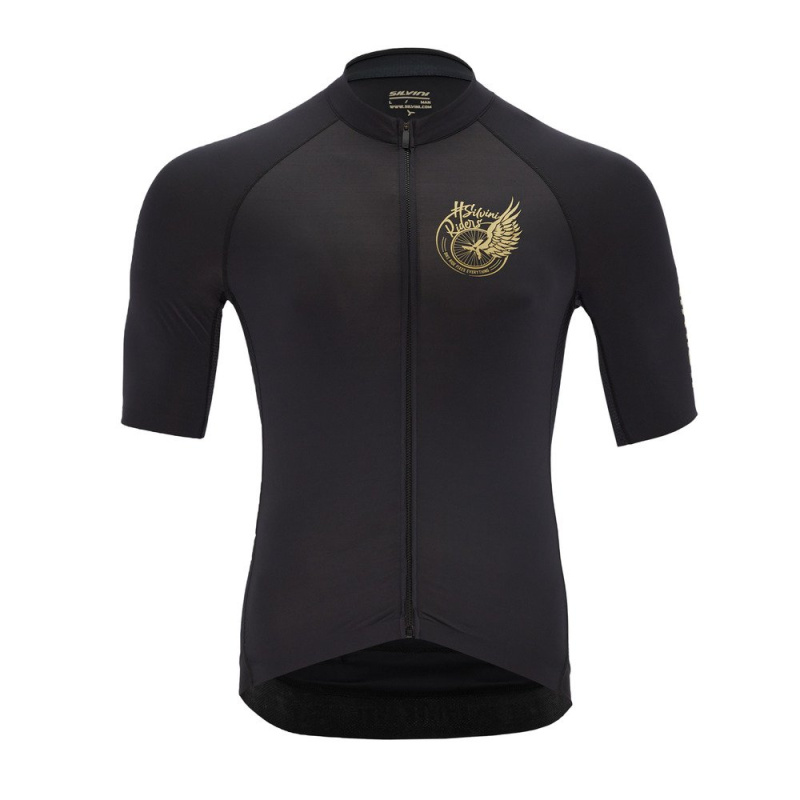Pánský cyklo dres SILVINI Mottolino černá Velikost: XL