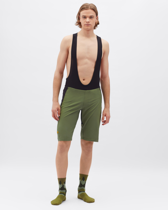 Pánské gravel kalhoty SILVINI Barrea černozelená Velikost: M