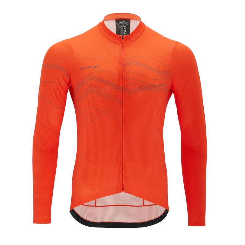 Pánský cyklo dres SILVINI Valfuro oranžová Velikost: L