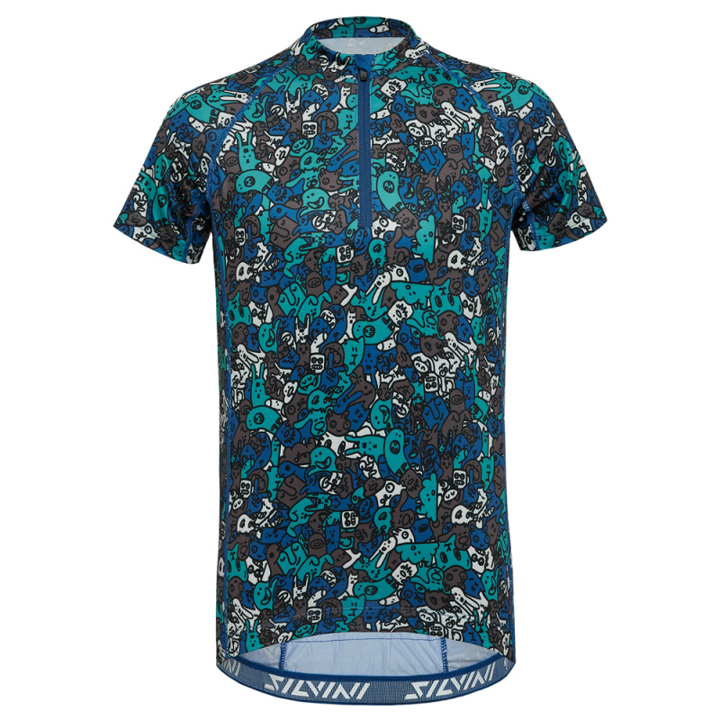 Dětský cyklo dres SILVINI Scrivia modrá Velikost: 134-140