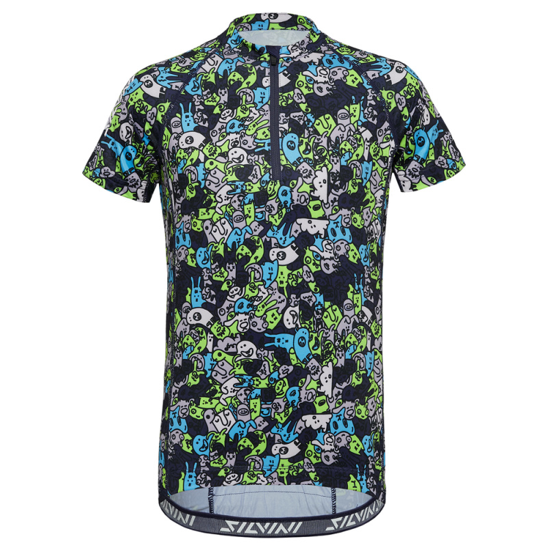 Dětský cyklo dres SILVINI Scrivia zelená Velikost: 110-116
