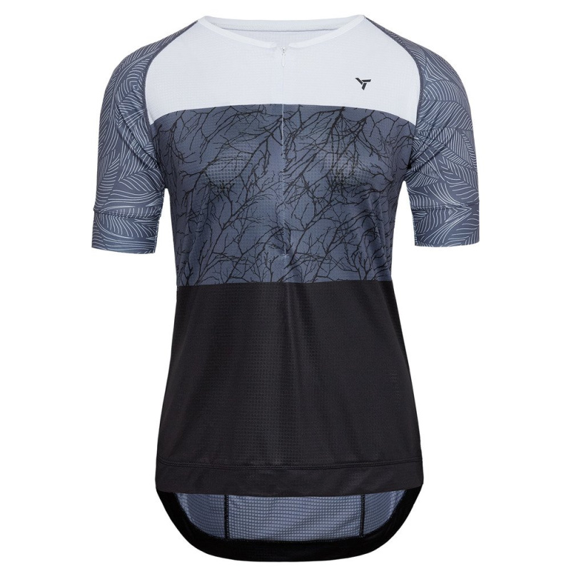 Dámský MTB dres SILVINI Stabina šedočerná Velikost: XS