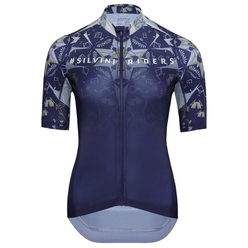 Dámský cyklo dres SILVINI Mottolina modrá Velikost: M