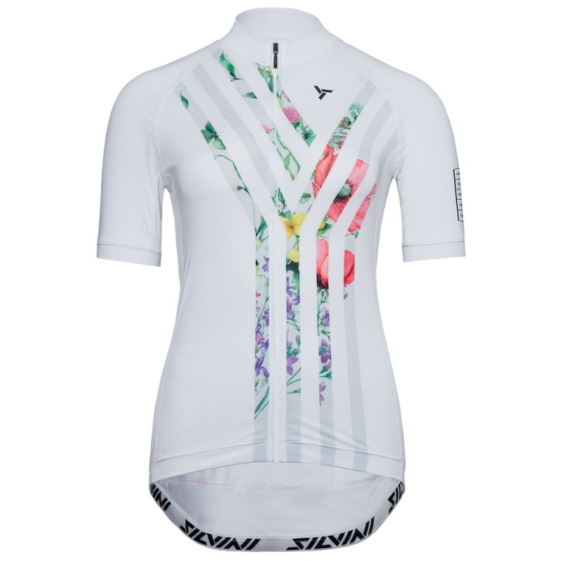 Dámský cyklo dres SILVINI Calnia bílá Velikost: L