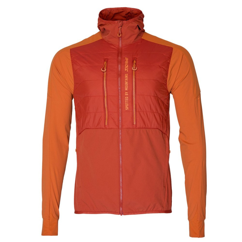 Pánská hybridní bunda SILVINI Core oranžová Velikost: 4XL