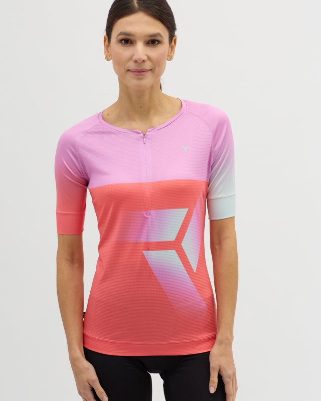 Dámský MTB dres SILVINI Stabina oranžová Velikost: 3XL
