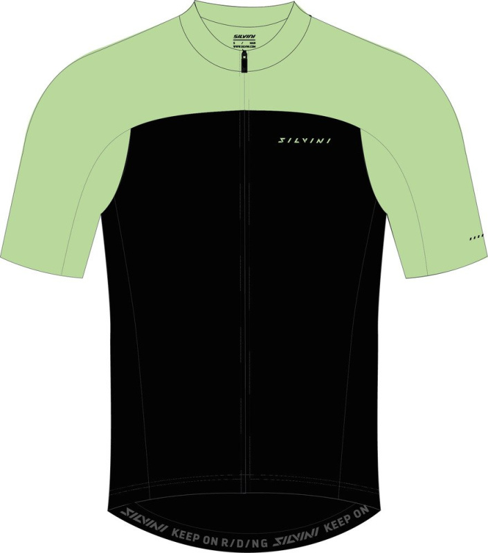 Pánský cyklo dres SILVINI Stelvio černozelená Velikost: S
