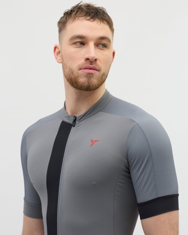 Pánský cyklo dres SILVINI Carnio šedá Velikost: 3XL