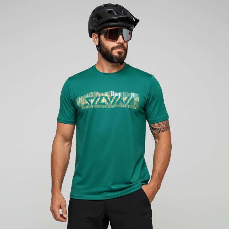 Pánský enduro dres silvini denno zelená/oranžová m