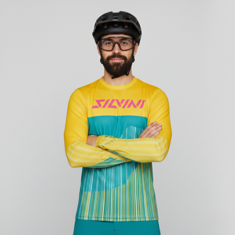 Pánský dres SILVINI MD1804 Ello žluto-modrý Velikost: L