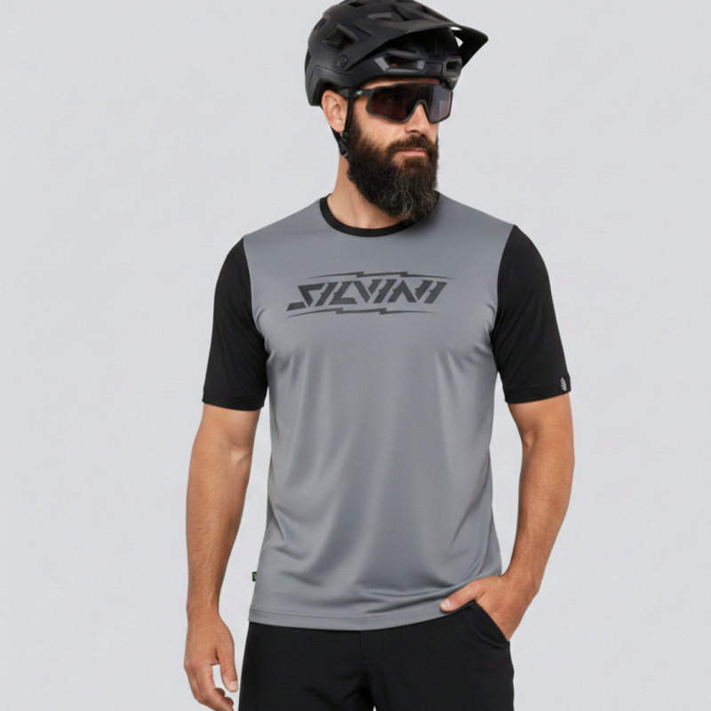 Pánský dres SILVINI MD2633 Zinolo šedo-černý Velikost: XXL