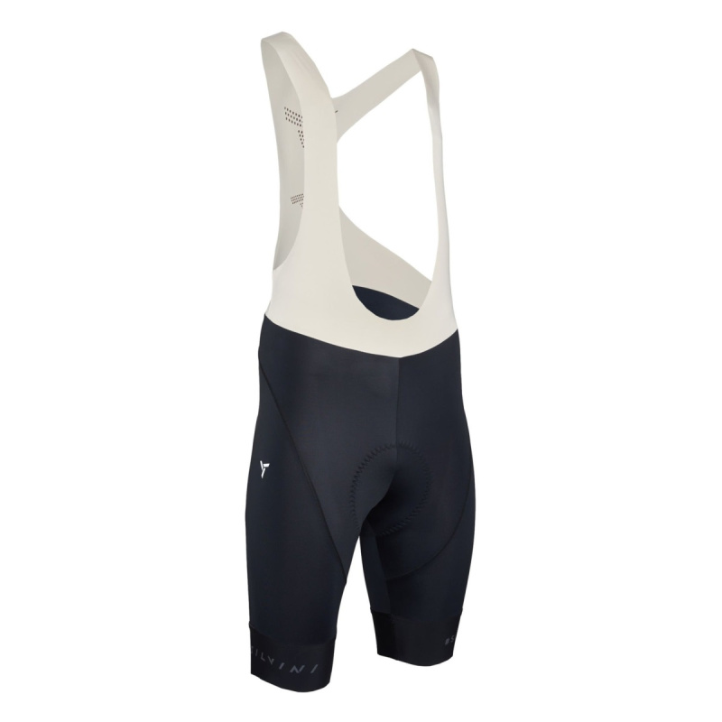 Pánské kraťasy s laclem SILVINI MP2626 Suelo Bib černo-bílé Velikost: M