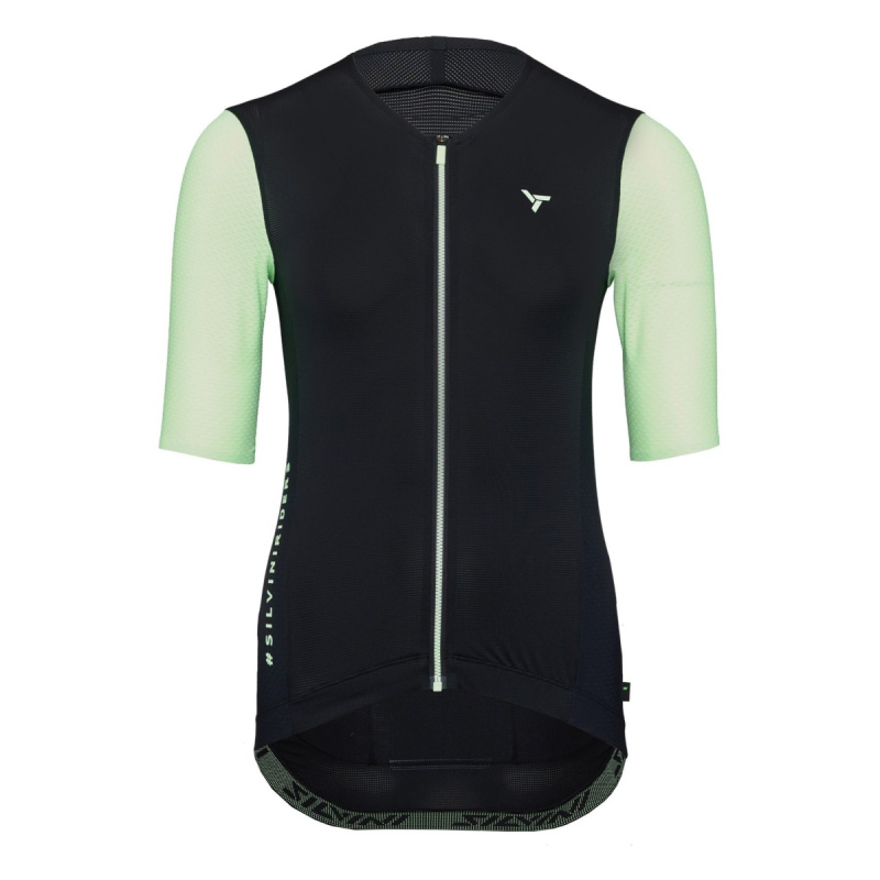 Dámský cyklo dres silvini auronza černá/zelená m