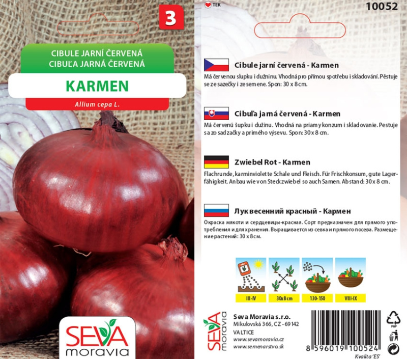Semínka Cibule jarní červená Karmen (Allum cepa L.)