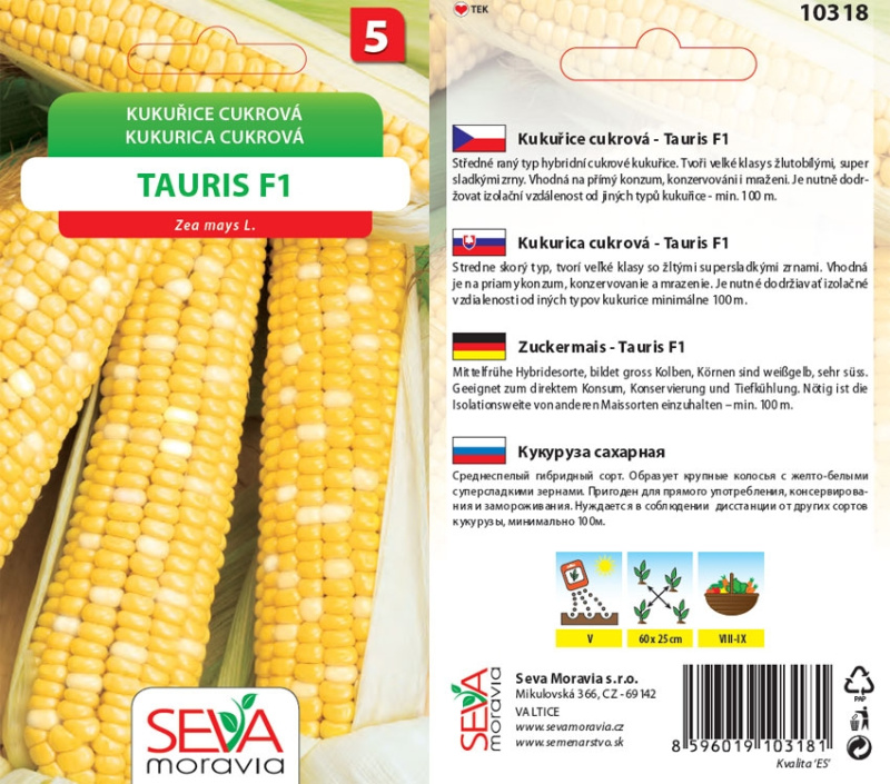 Semínka Kukuřice cukrová Tauris F1 (Zea mays L.)