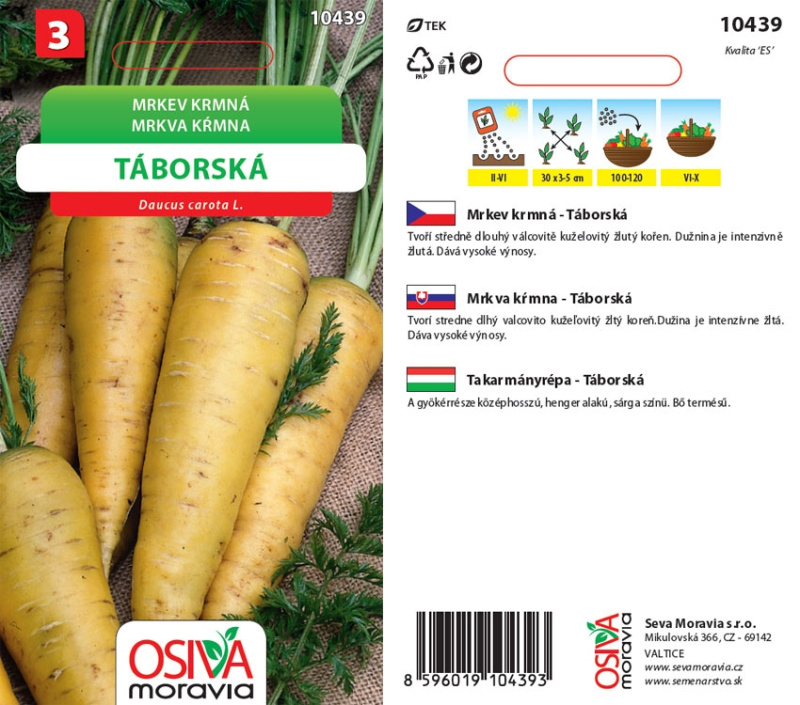 Semínka Mrkev krmná Táborská (Daucus carota L.)