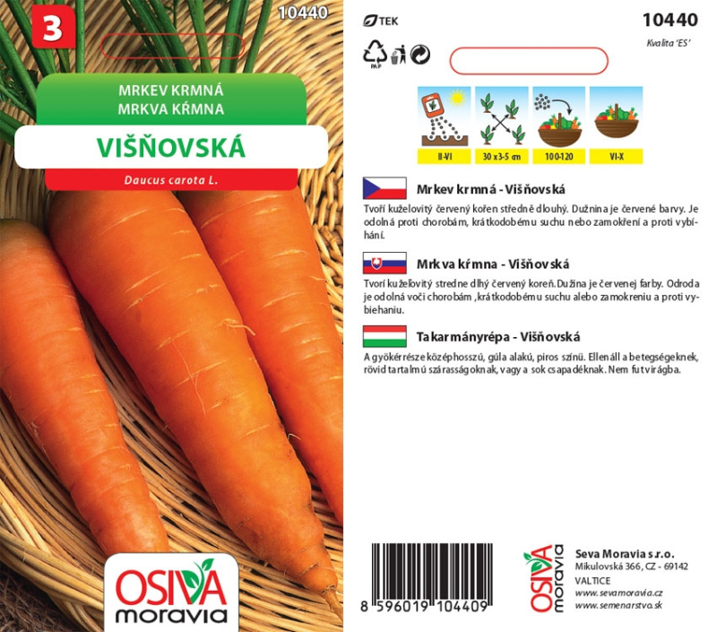 Semínka Mrkev krmná Višňovská (Daucus carota L.)