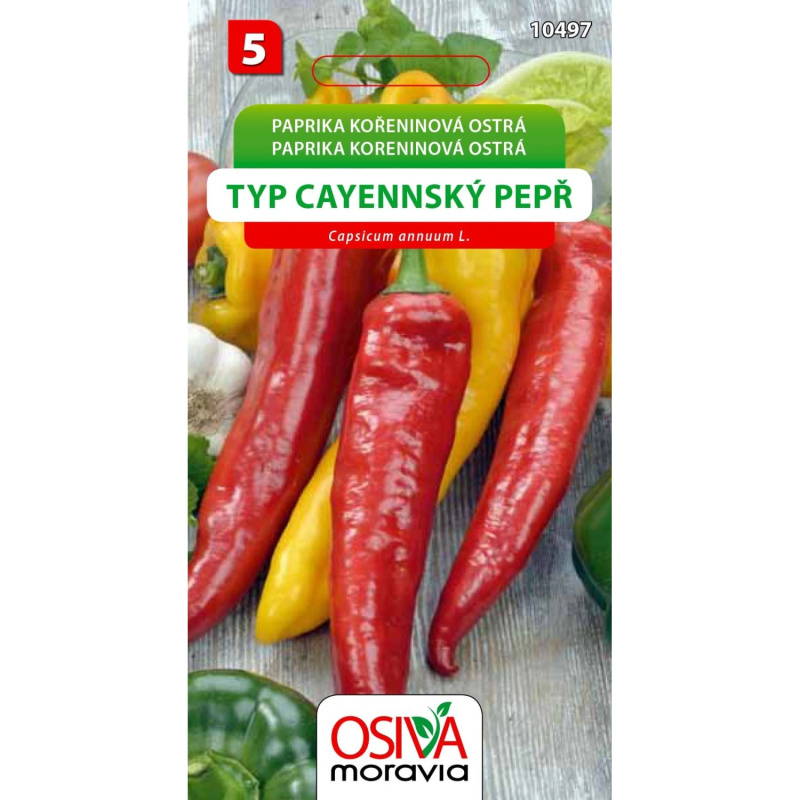 Semínka Paprika kořeninová ostrá Typ Cayennský pepř (Capsicum annuum L.)