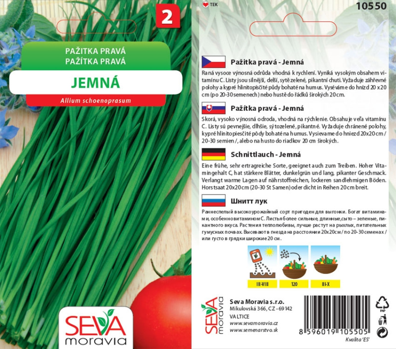 Semínka Pažitka pravá Jemná (Allium schoenoprasum)