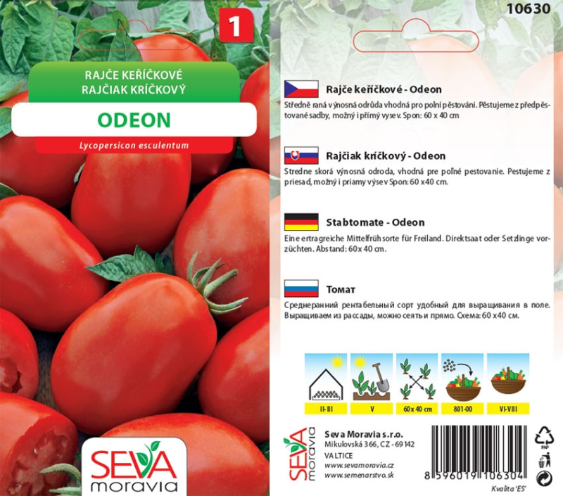 Osiva Moravia Rajče keříčkové Odeon