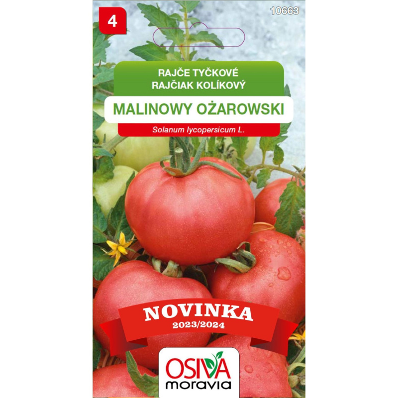Semínka Rajče tyčkové Malinowy Ozarowski (Solanum lycopersicum)