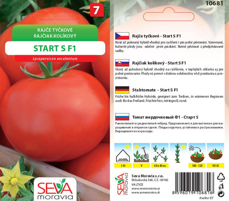 Semínka Rajče tyčkové Start S F1 (Solanum lycopersicum L.)
