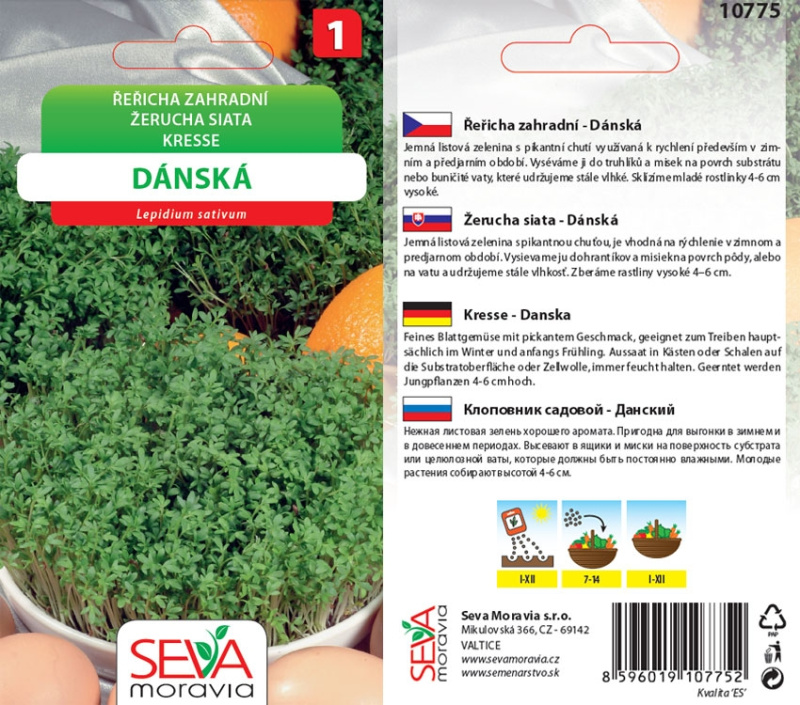 Osiva Moravia Řeřicha zahradní dánská