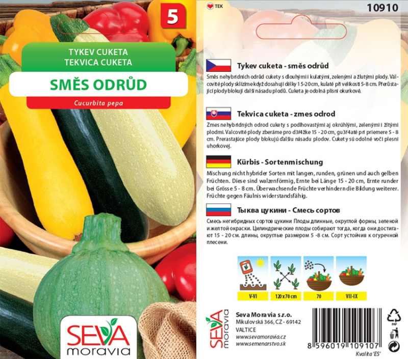 Semínka Tykev cuketa Směs odrůd (Cucurbita pepa)