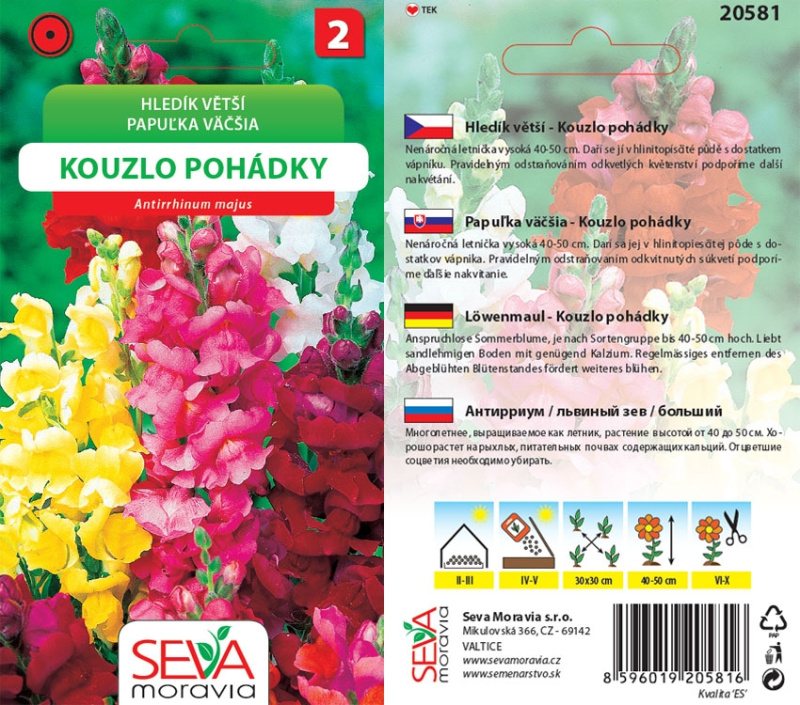 Semínka Hledík větší Kouzlo pohádky (Antirrhinum majus)