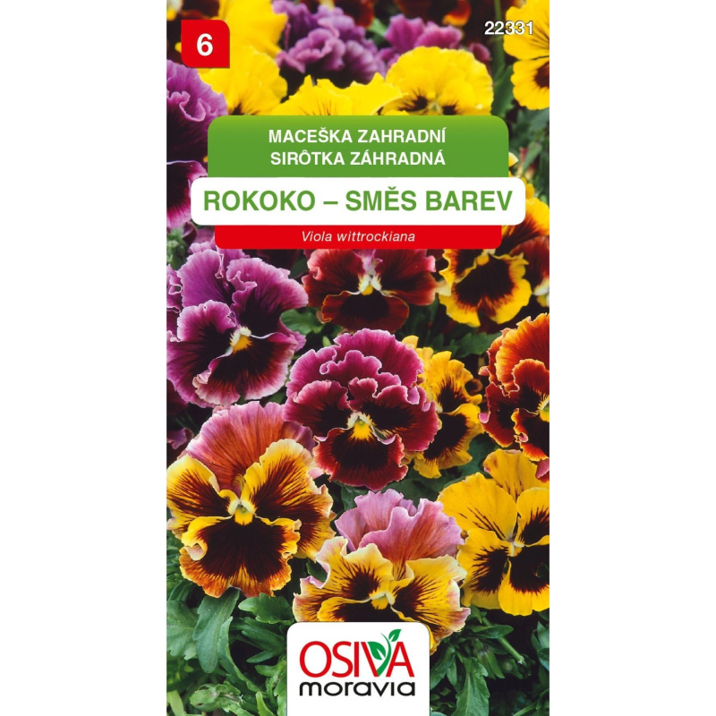Semínka Maceška zahradní Rokoko - směs barev (Viola wittrockiana)